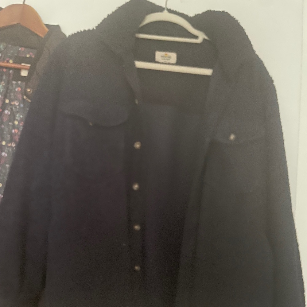 Marine layer navy Sherpa jacket